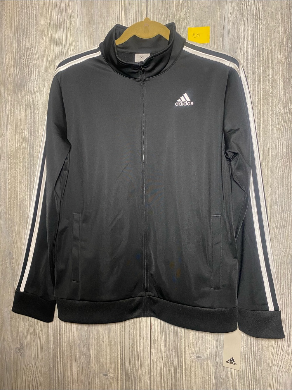 Adidas Boys' Zip Front Iconic Tricot Jacket, Black size XL